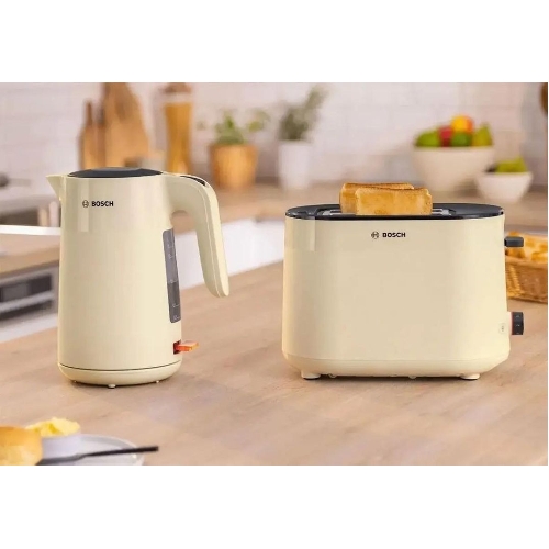 Тостер Bosch TAT2M127 бежевый, 950 Вт, 2 слота