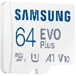 Флеш карта Samsung EVO Plus, microSDXC 64Gb (R/W 160/90 Mb/s, adapter) MB-MC64SA/APC