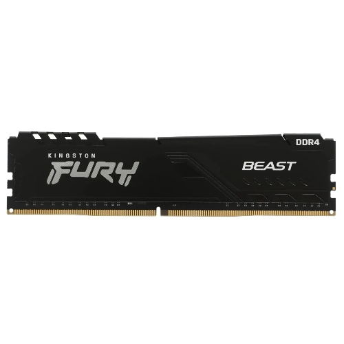 Оперативная память Kingston Fury Beast Black, DDR4, 8GB (1x8GB), 3200MHz, CL16, с радиатором, черный