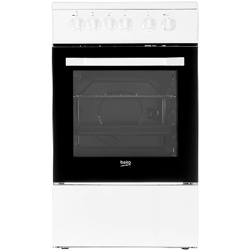 Плита электрическая Beko FFSS57000W белый, конфорок 4 электрических, духовка 60 л, 50 см x 85 см x 60 см