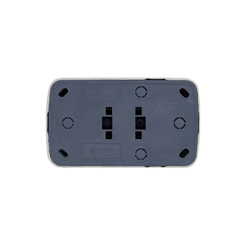 Розетка EKF Basic Минск EGR16-128-10 2-местная ОП 16А с заземлением белая