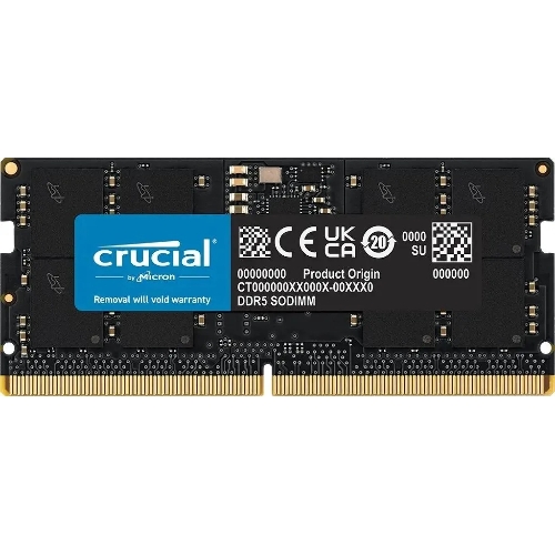 Оперативная память Crucial, DDR5, 16GB (1x16 GB), 4800 MHz, CL40, SO-DIMM