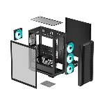 Компьютерный корпус Deepcool CC560 V2 черный без БП ATX 4x120мм 1xUSB 2.0 1xUSB 3.0 audio bott PSU