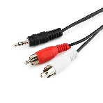 Кабель аудио Cablexpert CCA-458-10M-N, Jack 3.5(M)/2xRCA, 10м, черный, пакет