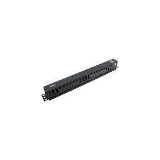 Кабельный органайзер EKF TERACOM PRO с крышкой 19" 1U пластиковый черный TRP-1CORF-PL-BK