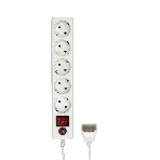 Сетевой фильтр Гарнизон для ИБП, 5 р, 10А, 1.8 м, ур.защиты 4, белый, пакет