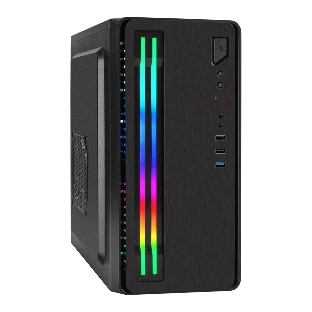 Компьютерный корпус Minitower ExeGate mEVO-7805-XP600 (mATX, БП XP600 с вент. 12см, 2*USB+1*USB 3.0, аудио, черный, с 2*RGb подсветкой)