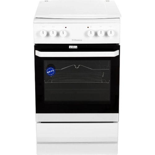 Плита электрическая Hansa FCEW54120 белый, конфорок 4 шт, духовка 62 л, 50 см x 85 см x 60 см
