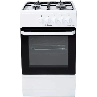 Плита газовая Hansa FCGW510029A белый, конфорок 4 газовых, духовка 53 л, 50 см x 85 см x 57 см