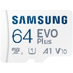 Флеш карта Samsung EVO Plus, microSDXC 64Gb (R/W 160/90 Mb/s, adapter) MB-MC64SA/APC