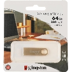 Флешка USB Kingston DataTraveler SE9 G3 (DTSE9G3/64Gb), 64Gb, USB 3.2 Gen 1, R/W 220/100, золотистый