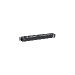 Кабельный органайзер EKF TERACOM PRO с крышкой 19" 1U пластиковый черный TRP-1CORF-PL-BK