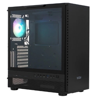 Компьютерный корпус PCCooler IE200 BK, Tempered Glass Full Tower, черный, TG, SPCC, 1x120мм ARGb E-ATX, ATX, mATX, mITX 180/380/220мм 4x2.5