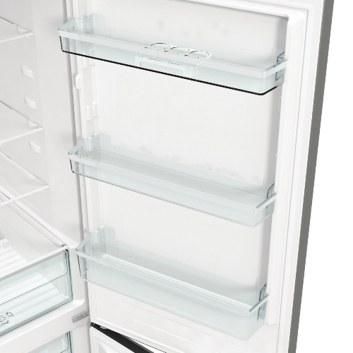 Холодильник Gorenje NRKE62XL серебристый металлик двухкамерный 203/99л морозилка снизу, No Frost