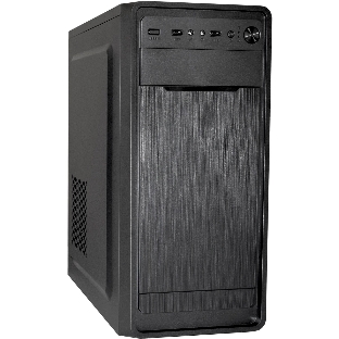 Компьютерный корпус Miditower ExeGate XP-332-UNS450 (ATX, БП UNS450 с вент. 12см, 2хUSB, аудио, черный)