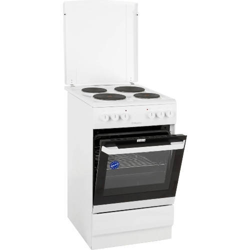 Плита электрическая Hansa FCEW54120 белый, конфорок 4 шт, духовка 62 л, 50 см x 85 см x 60 см