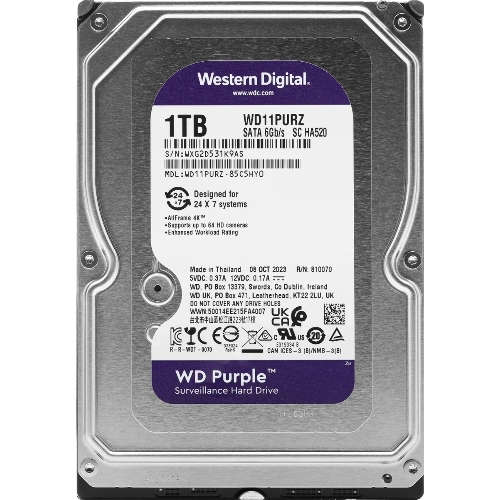Жесткий диск Western Digital 1Tb 5400rpm SATA 6Gb/S 64MB PURPLE WD11PURZ SATA