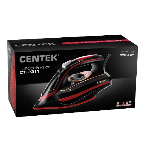 Утюг Centek CT-2311 черный/красный, 3200 Вт, 50 г/мин, 190 г/мин, 400 мл