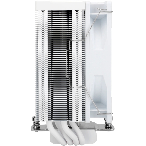 Кулер для процессора Thermalright Assassin Spirit 120 Vision ARGB White (4-pin PWM, LED temp., 154mm, Al/Cu, 4x6mm, ARGB, 1x120mm, 66.17CFM, 25.6dBA, 1500RPM, S: 1851/1700/1200/115X, AM5/AM4, white)
