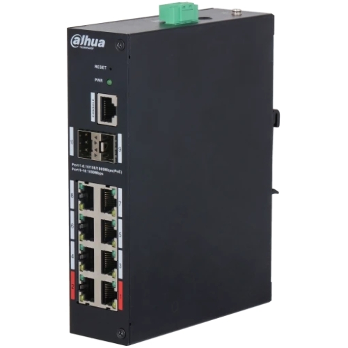Коммутатор Dahua DH-HS4210-8GT-110, 8×1 Гбит/с + 2×1 Гбит/с SFP, управляемый