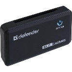 Кард-ридер Defender Optimus/черный/CF/MMC/MS/MS Duo/MS Micro M2/MS Pro/MS Pro Duo/RS-MMC/SD/SDHC/micro-SD/mini-SD/miсro-SDHC/USB 2.0 A(M)/черный