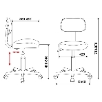 Кресло Бюрократ CH-1201NX черный, ткань, 100 кг