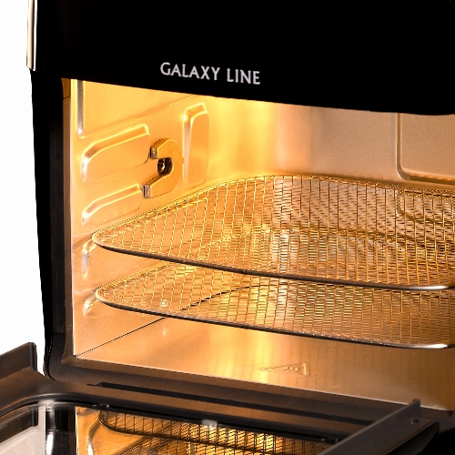 Аэрогриль Galaxy Line GL2523 черный, 2000 Вт, 13 л, сенсор, 10 программ