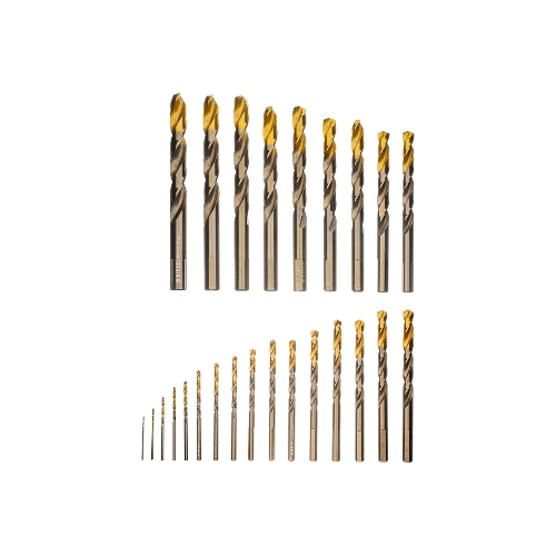 Набор сверл по металлу Denzel 1-13 мм, Р6М5К8-TiN, Golden Tip, 25 шт