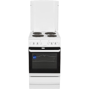 Плита электрическая Hansa FCEW54120 белый, конфорок 4 шт, духовка 62 л, 50 см x 85 см x 60 см