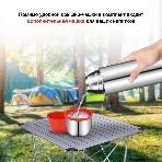 Термос Starwind 20-1000 1 л, серебристый/красный, картонная коробка