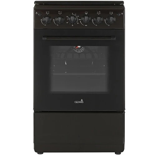 Плита газовая Cezaris ПГ 2150-11 коричневый, конфорок 4 шт, духовка 43 л, 51 см x 85 см x 55 см
