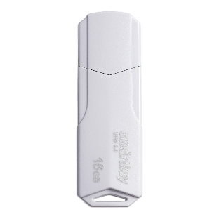Флешка USB Smartbuy CLUE white (SB16GbCLU-W3), 16Gb, USB 3.0/3.1, R/W 70/25, белый