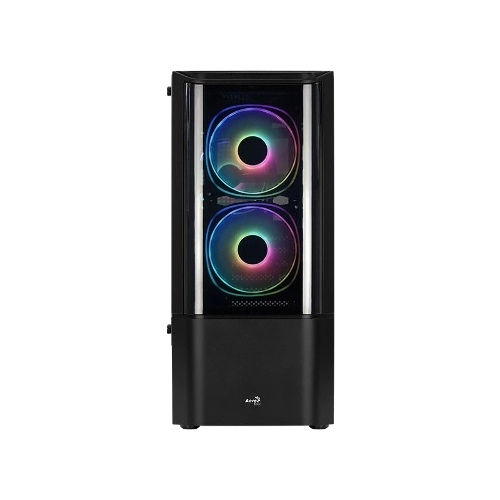 Компьютерный корпус MidTower Aerocool/Formula Quantum-G-BK-v2 черный без Б/п, ATX 3FRGb Fan on front panel