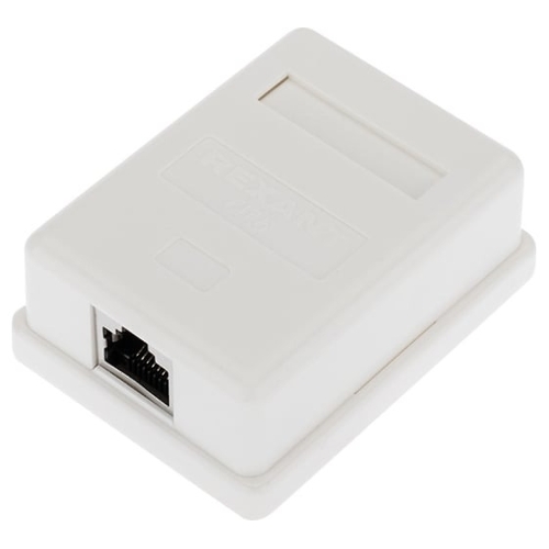 Рoзетка компьютерная внешняя Rexant 1-порт RJ-45 (8P8C), FTP экранированная, категория 6