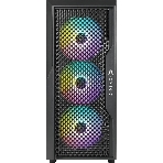 Компьютерный корпус Azza Fighter черный без БП ATX 4x120мм 2x140мм 2xUSB2.0 1xUSB3.0 audio bott PSU