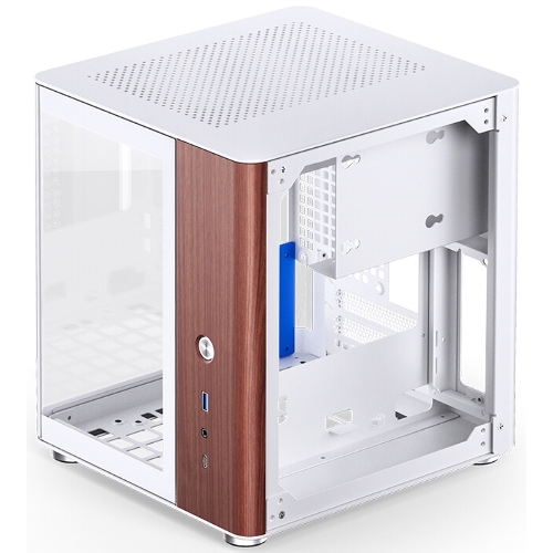 Компьютерный корпус без блока питания Case JONSBO TK-0 белый, Desktop SFF, TG, no fan, 1xUSB-A 3.2 + 1xUSB-C 3.2, SFX PSU Support, mITX белый