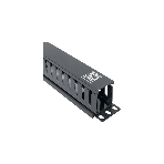Кабельный органайзер EKF TERACOM PRO с крышкой 19" 1U пластиковый черный TRP-1CORF-PL-BK