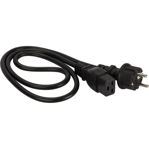 Шнур питания Lanmaster LAN-PP19/SH-0.5-BK C19-Schuko проводник.:3x1.5мм2 0.5м 220В 16А черный