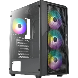 Компьютерный корпус Azza Fighter черный без БП ATX 4x120мм 2x140мм 2xUSB2.0 1xUSB3.0 audio bott PSU