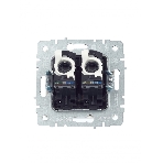 Розетка компьютерная двойная IEK BRITE РК10-2-БрЖ кат.5E RJ45 жемчуг