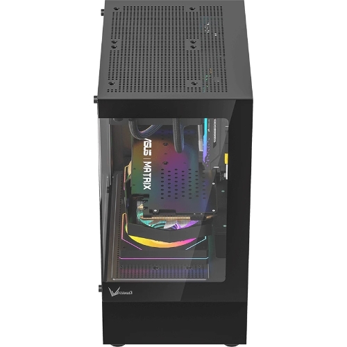 Компьютерный корпус AeroCool/Formula Crystal Z1CM черный без БП mATX 5x120мм 1xUSB3.0 audio bott PSU