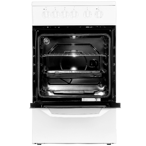 Плита электрическая Beko FFSS57000W белый, конфорок 4 электрических, духовка 60 л, 50 см x 85 см x 60 см