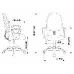 Кресло Бюрократ CH-1300N/OR-16 черный, экокожа, 120 кг, механизм качания
