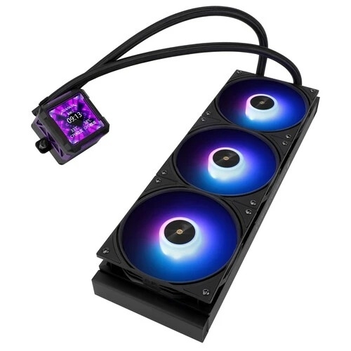 Водяное охлаждение для процессора Thermalright Frozen Warframe Pro 360 черный ARGb (360мм, черный, ARGb/Fans: 3x120мм, 70.84CFM, 29.8dBA, 2000RPM/Pump height 60мм, 23dBA, 3000RPM, Rad thickness 27mm/S: 1200, 1700, 1851, 2011, 2066, 115X, AM4, AM5)