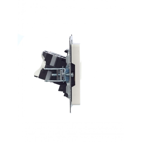 Розетка компьютерная двойная IEK BRITE РК10-2-БрЖ кат.5E RJ45 жемчуг