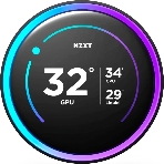 Система жидкостного охлаждения для ПК/Water Cooling System NZXT Kraken Elite 280 RGb (250W, 280мм, LED temp., Black/Fans: 2x140мм, 98.61CFM, 34.5dBA, 2000RPM/Pump height 65мм, 2800RPM, Rad thickness 27мм/S: 1851, 1700, 1200, 115X, AM5, AM4)