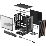 Корпус DeepCool CL600, Midi-Tower, чёрный, 2 x 120 мм