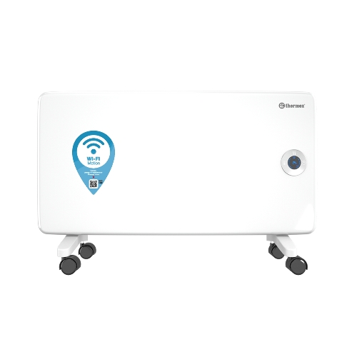 Конвектор электрический Thermex Frame 1500E белый, 1500 Вт, 20 м2, термостат, дисплей, WiFi