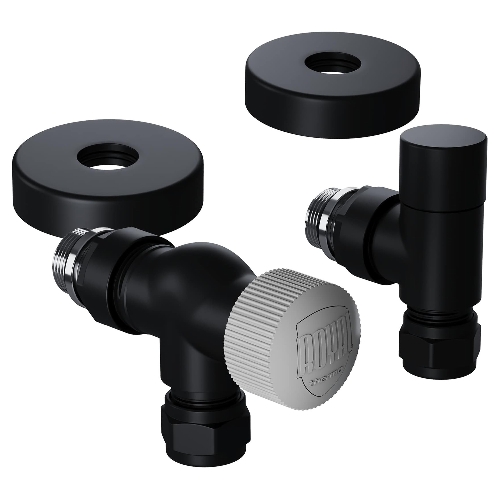 Набор термостатический осевой Royal Thermo Design Pro 15мм М30х1,5 черный