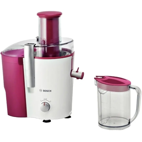 Соковыжималка Bosch MES25C0 белый/бордовый, центробежная, 700 Вт, 1250 мл, механическое
